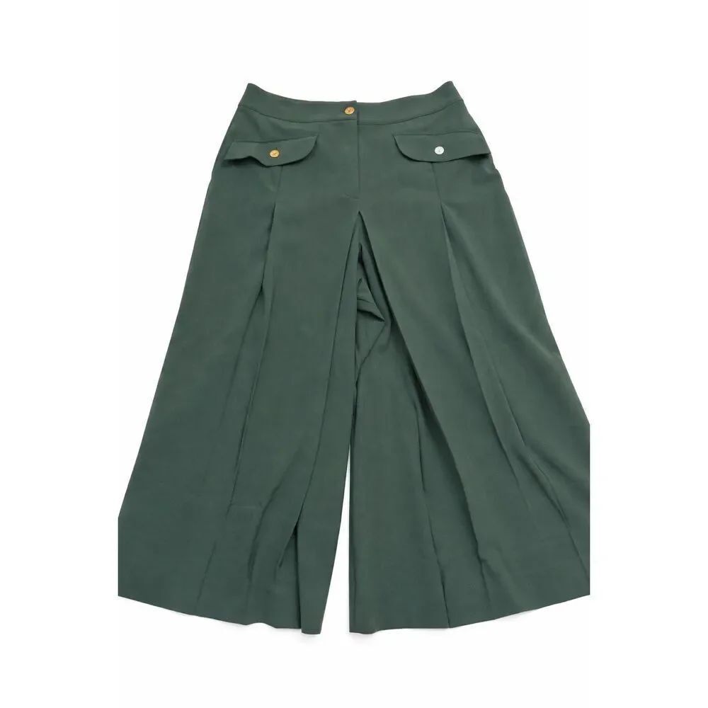 Kate Spade New York Women's Pine Forest Pleated Culotte Pants Size 12